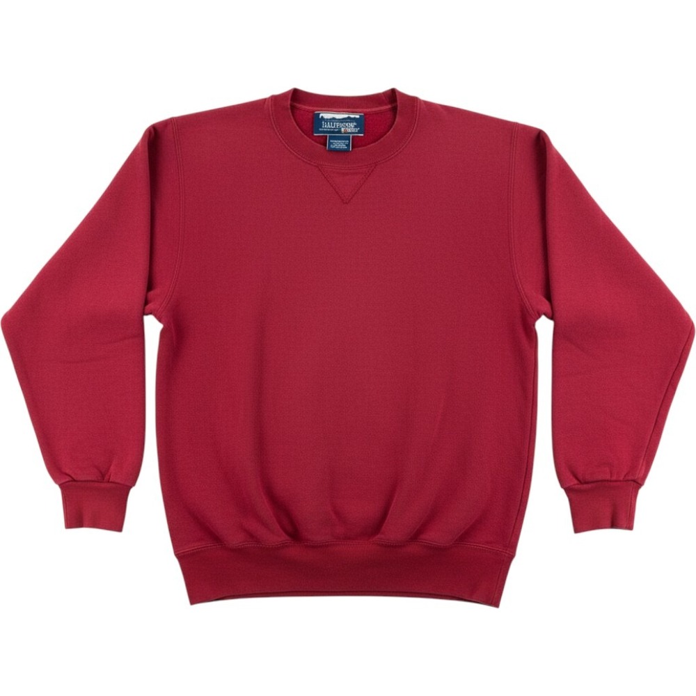 LL Bean Russell Athletic Sweatshirt Small Red Made in USA Crewneck V-Stitch